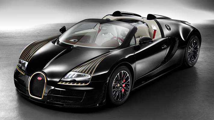 Top luxury cars Bugatti Black Bess