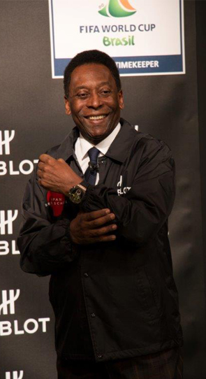 Pele presenting 2014 fifa world cup official watch Pele presenting 2014 fifa world cup official watch