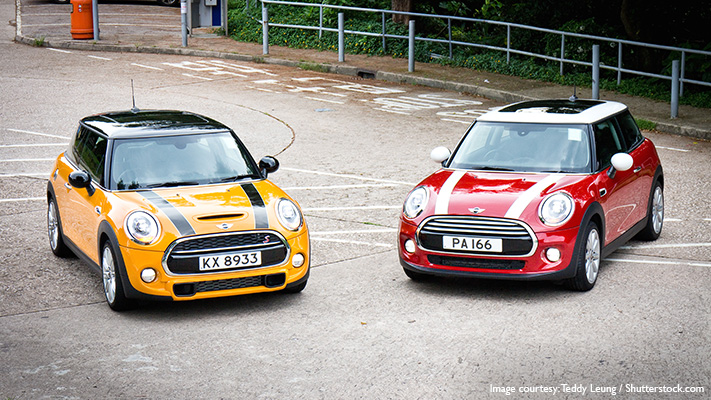 The brand new stylish design of mini cooper The brand new stylish design of mini cooper