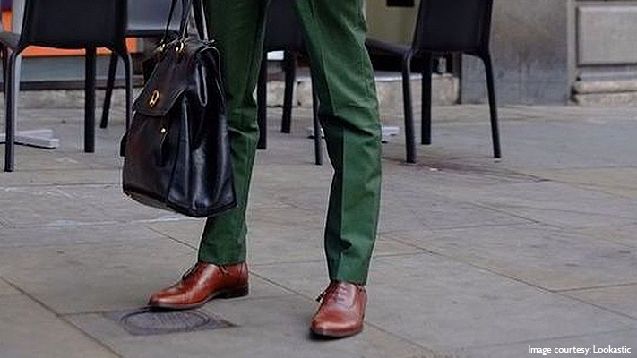 dark green shoes and matching bag