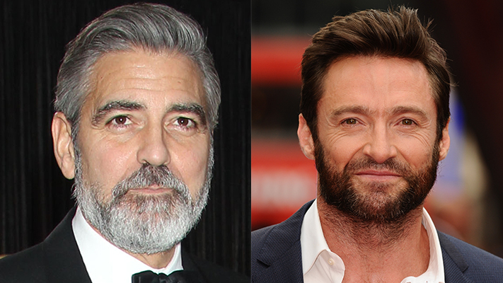 George clooney Hugh jackman in Beard George clooney Hugh jackman in Beard