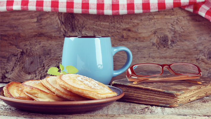 lila café serves appetizing light buttery breakfast with coffee lila café serves appetizing light buttery breakfast with coffee