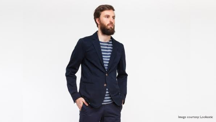 casual navy blazer