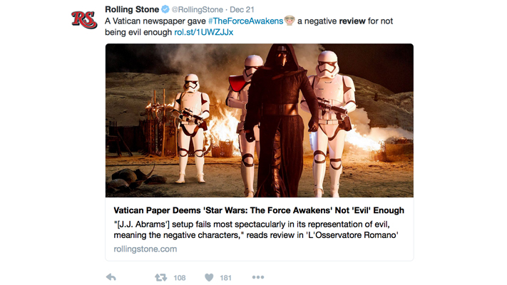 negative review of latest star wars