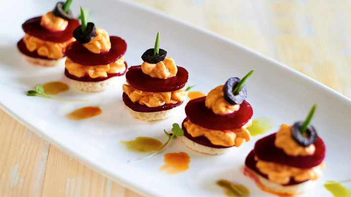 Open Beetroot and goats cheese ravioli Cheval Restaurant Open Beetroot and goats cheese ravioli Cheval Restaurant